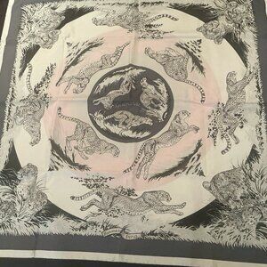 Herme Silk Scarf. "Guepards"
